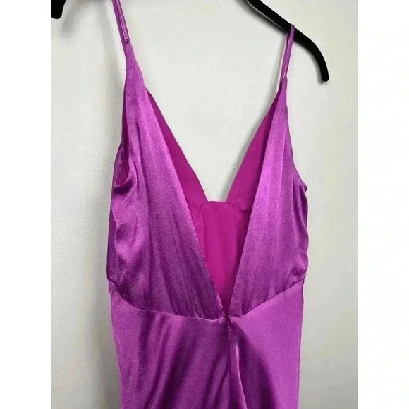 NWT Bardot Wintour Purple Glo Maxi Slip Dress - size 4 - Picture 6 of 7